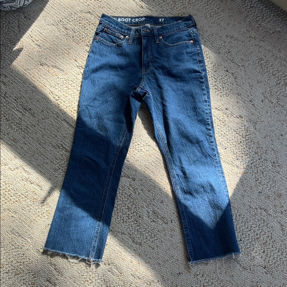 J. Crew Dark Blue Ankle Crop Jeans